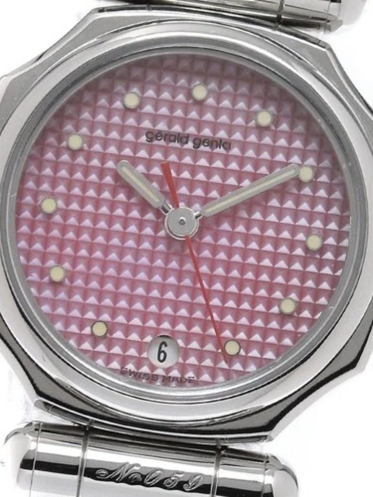 Gerald Genta Retro Classic G33357 Date Pink Dial Quartz Ladies Watch963327